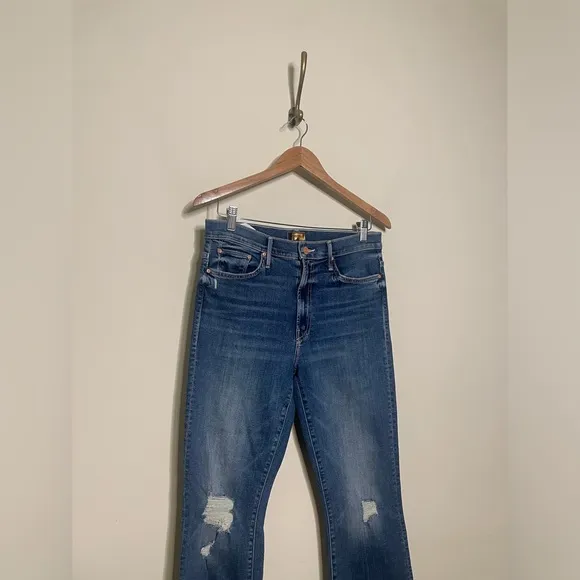 MOTHER The Insider Crop Step Chew Jeans in Dancing On Coals