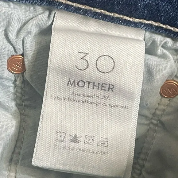 MOTHER The Insider Crop Step Chew Jeans in Dancing On Coals