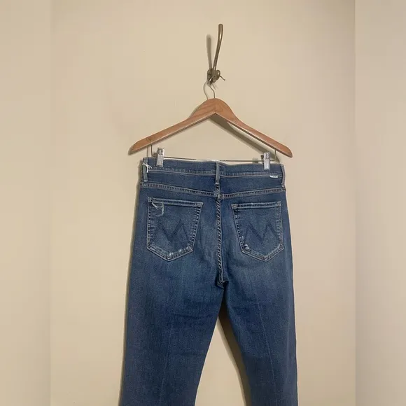MOTHER The Insider Crop Step Chew Jeans in Dancing On Coals