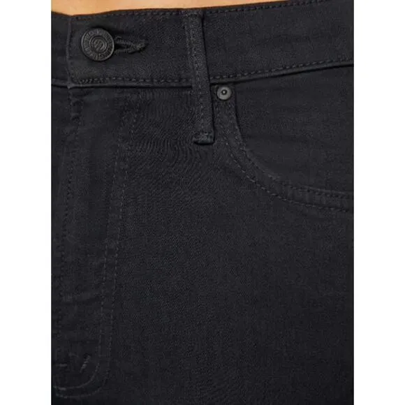 MOTHER The Insider Crop Step Fray Jeans High Rise Bootcut Leg Not Guilty Size 25