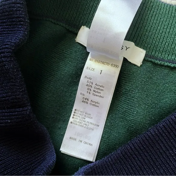 MOUSSY Reversible Knit Prep School Mini Skirt in Navy and Green size Small or 1