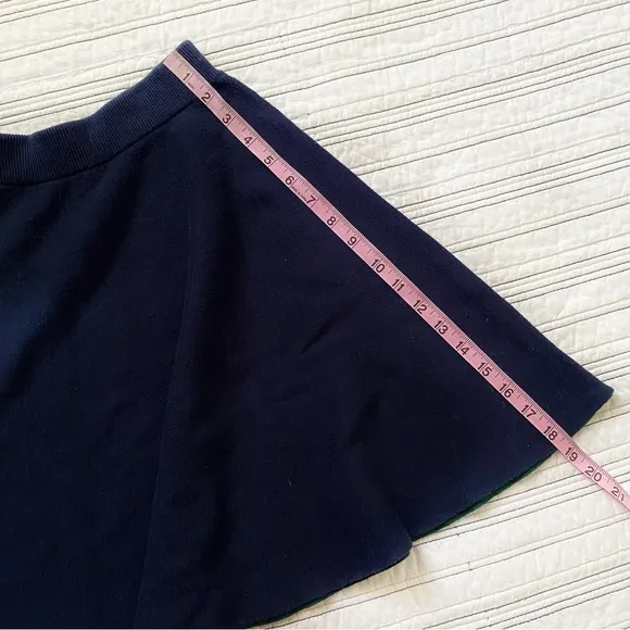 MOUSSY Reversible Knit Prep School Mini Skirt in Navy and Green size Small or 1