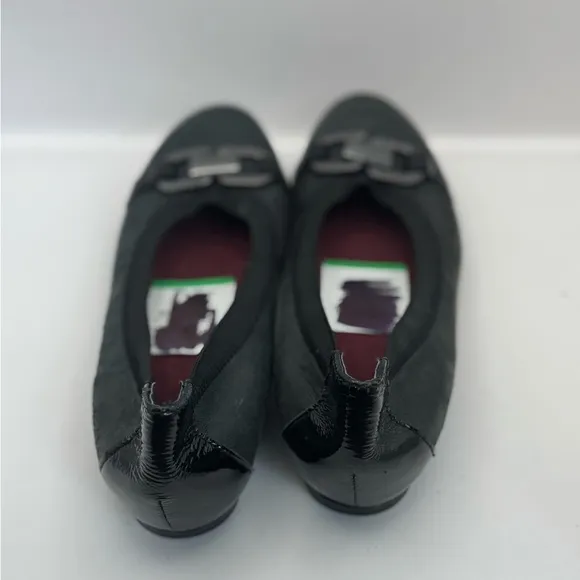 Munro Women’s Size 8 Ivy Ballet Flat Black Leather Slip On Comfort