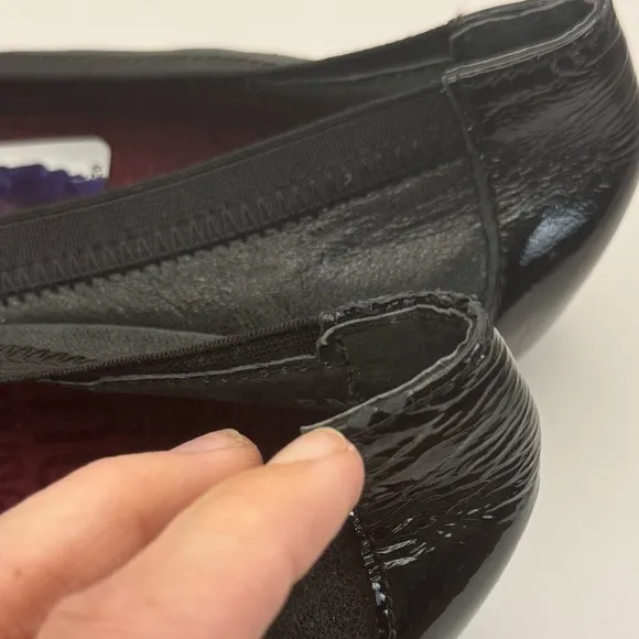 Munro Women’s Size 8 Ivy Ballet Flat Black Leather Slip On Comfort