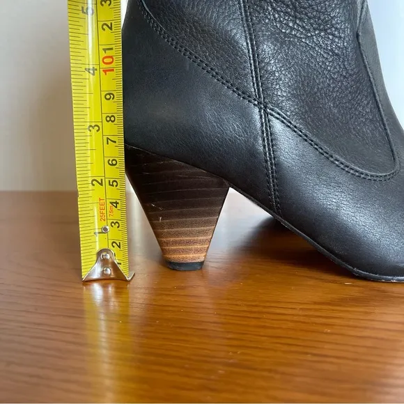 Naked Feet Semper Leather Boots Size 6.5 Black