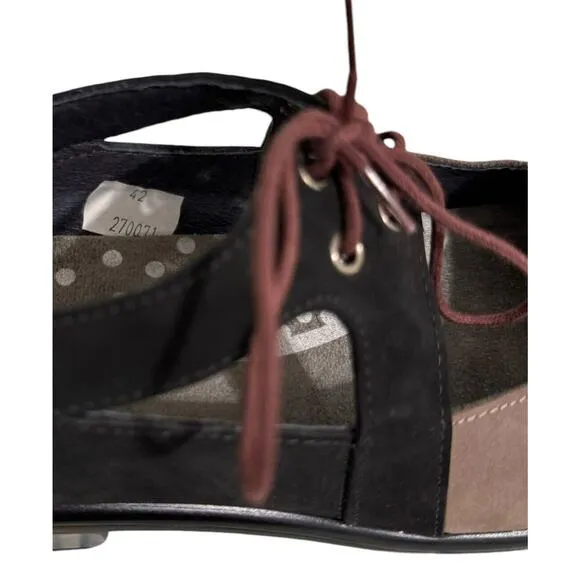 Naot Alisio Lace Front Shoes Loafers Women Sz 42/11 Colorblock Nubuck $195