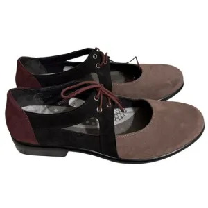 Naot Alisio Lace Front Shoes Loafers Women Sz 42/11 Colorblock Nubuck $195