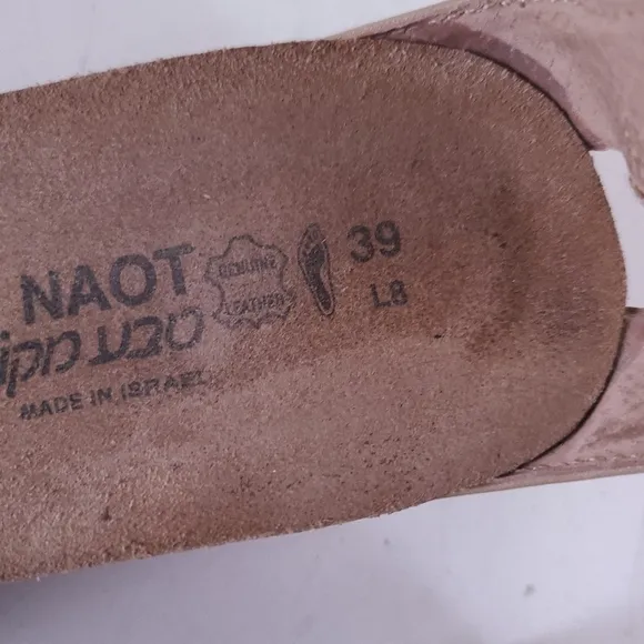 Naot Pixie Cork Wedge Ankle Strap Sandals Size 8