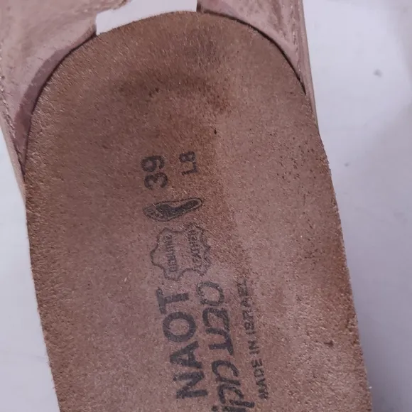Naot Pixie Cork Wedge Ankle Strap Sandals Size 8