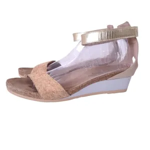 Naot Pixie Cork Wedge Ankle Strap Sandals Size 8