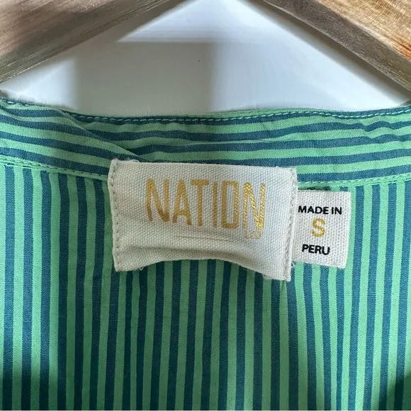 NATION LTD. Anthropologie Green Dustin Romantic Midi Dress Size Small
