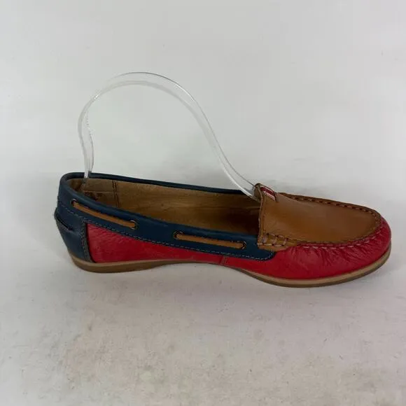 Naturalizer Hanover II Loafer Women's 7 M Red Brown Leather Slip-On Comfort