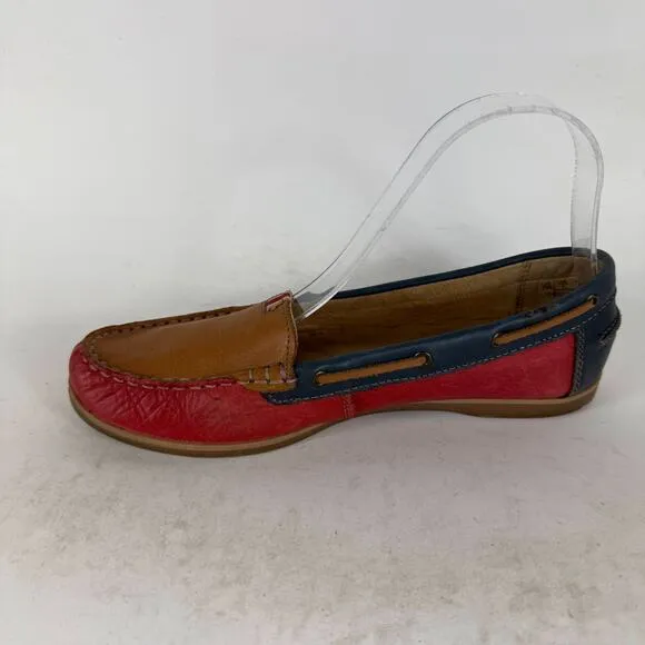 Naturalizer Hanover II Loafer Women's 7 M Red Brown Leather Slip-On Comfort