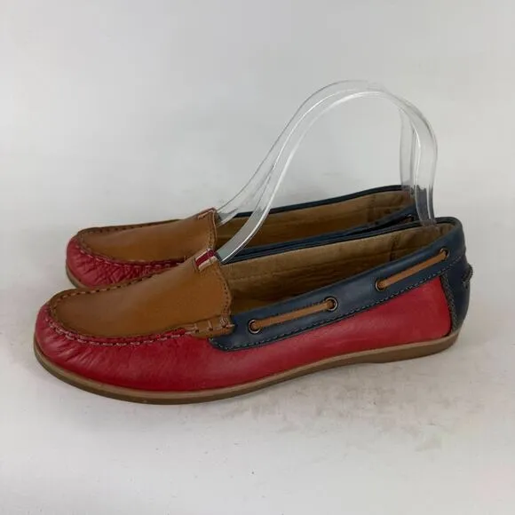 Naturalizer Hanover II Loafer Women's 7 M Red Brown Leather Slip-On Comfort
