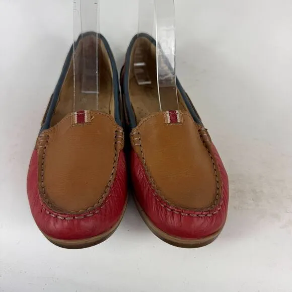Naturalizer Hanover II Loafer Women's 7 M Red Brown Leather Slip-On Comfort