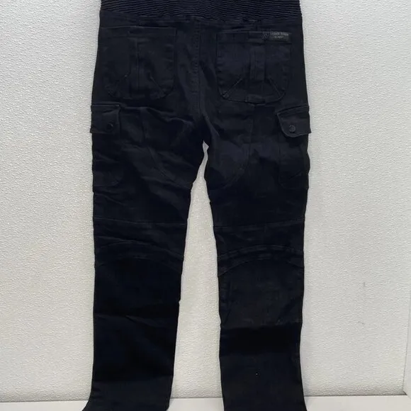 NBT Clothing Men's License To Rise Motorcycle Cargo Pants Black Size 32 – Street