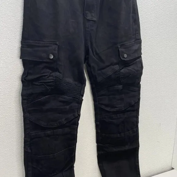 NBT Clothing Men's License To Rise Motorcycle Cargo Pants Black Size 32 – Street