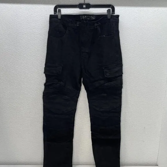 NBT Clothing Men's License To Rise Motorcycle Cargo Pants Black Size 32 – Street