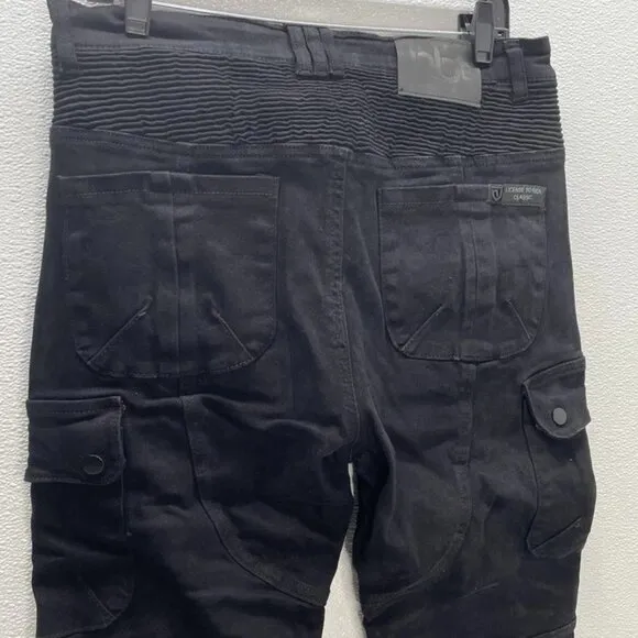 NBT Clothing Men's License To Rise Motorcycle Cargo Pants Black Size 32 – Street
