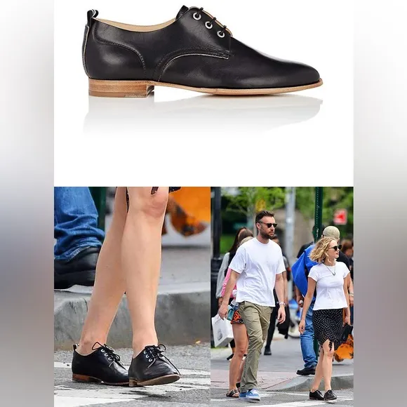 NEW $395! rag &amp; bone AUDREY Size 36 6 Black Leather Loafer Oxford Preppy