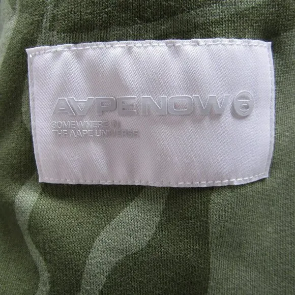 NEW AAPENOW Mens AAPE Moonface Camo Sweat Shorts Size S Green