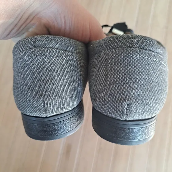 NEW Abella Moxie Ribbon Lace Comfort Heather Gray Low Heel Oxford Flats Loafer