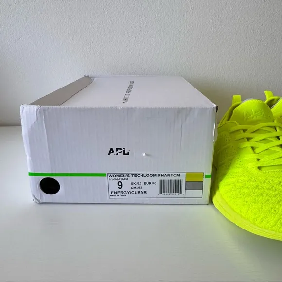 NEW! APL Techloom Phantom Neon Yellow Sneakers, Size 9