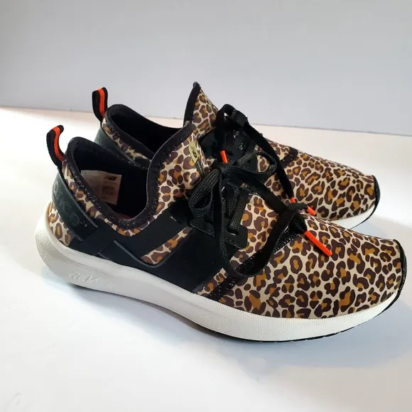 New Balance Leopard Print Sneakers with Black Accents Size 7.5