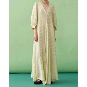 NEW BLANCA fennie dress in green check