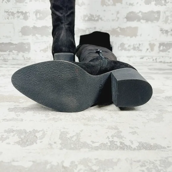 New BP. Luke Black Faux Suede Over-the-Knee Boots H677