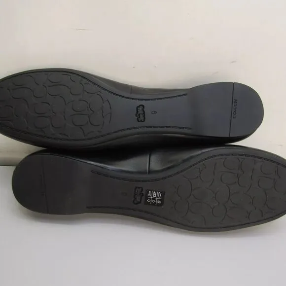 NEW COACH Abigail Ballet Flat Round Toe Cushion Leather Bow Slip-On Size 9B