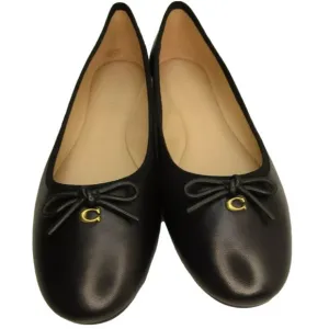 NEW COACH Abigail Ballet Flat Round Toe Cushion Leather Bow Slip-On Size 9B