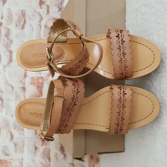 New Coach Gena Wedge Sandal