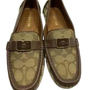 NEW COACH Women's Mona Driver Size 7.5 Signature Jacquard Cushioned Slip-On Flat
