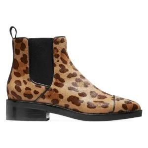 NEW Cole Haan Women's Mara Animal Leopard Print Calf Hair Leather Ankle Boots 8
