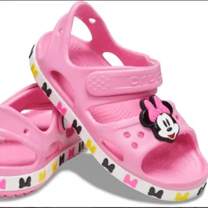 NEW Crocs FunLab Crocband Kids' Pink Disney Minnie Mouse Sandals