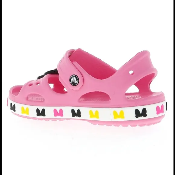 NEW Crocs FunLab Crocband Kids' Pink Disney Minnie Mouse Sandals