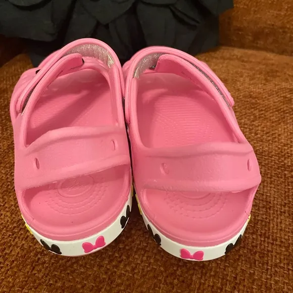 NEW Crocs FunLab Crocband Kids' Pink Disney Minnie Mouse Sandals