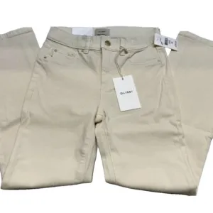 NEW DL1961  Jean Ecru White Size 30 Mara Straight Mid Rise Instasculpt Ankle