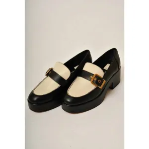 NEW DOLCE VITA yonder loafer in black/white leather