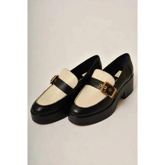 NEW DOLCE VITA yonder loafer in black/white leather