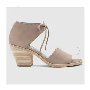 NEW Eileen Fisher Ann Tumbled Nubuck Heeled Sandals