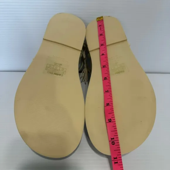 New Farm Rio Peppers Off White Lace Up Tassel Thing Sandals Size 9