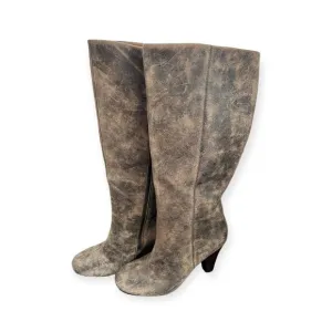 NEW Fossil Distressed Knee High Boots Size 10 Brown Leather