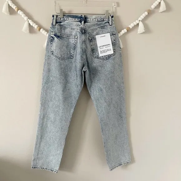 NEW Frame Le Original High Rise Straight Fit Jean Ankle Richlake Women's Size 24
