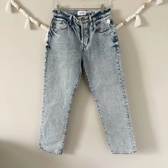 NEW Frame Le Original High Rise Straight Fit Jean Ankle Richlake Women's Size 24