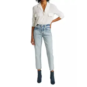 NEW Frame Le Original High Rise Straight Fit Jean Ankle Richlake Women's Size 24