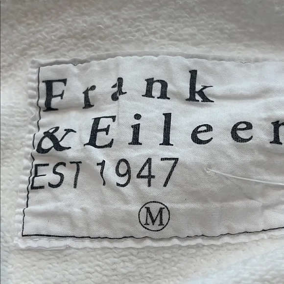 NEW FRANK &amp; EILEEN TEE LAB ISABELLE WHITE FLEECE CAPELET MIDI DRESS SIZE M