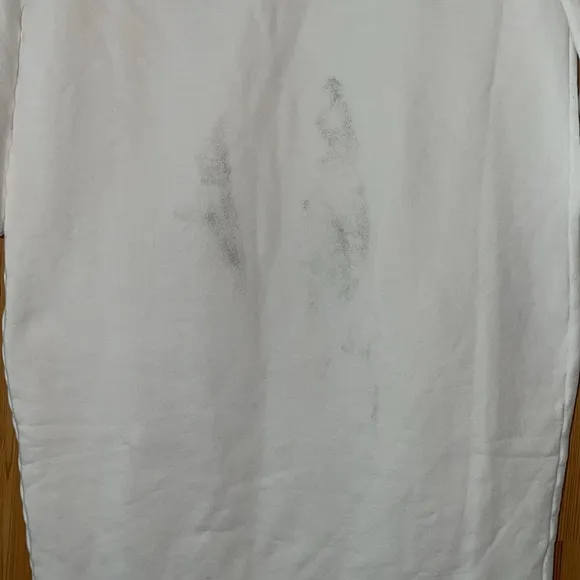 NEW FRANK &amp; EILEEN TEE LAB ISABELLE WHITE FLEECE CAPELET MIDI DRESS SIZE M