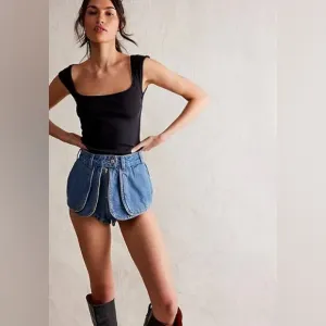 New Free people We The Free Prince Street Denim Shorts Size 28